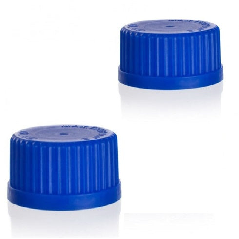 Cap Screw for Reagent Bottle, Blue, Max Temp 140c, PK10 - All Sizes