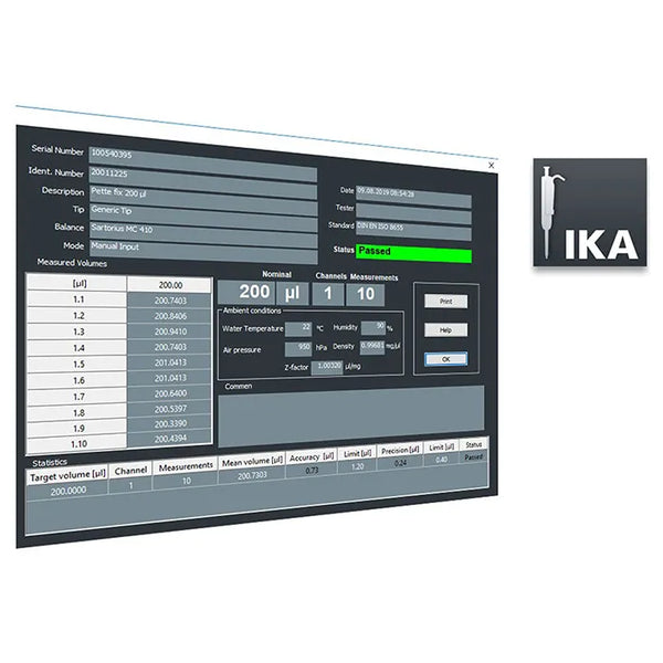 Pipette Calibration Software IKA, Each