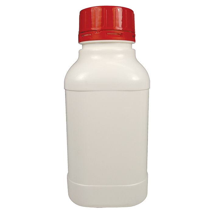 Bottle T/E Square W/N HDPE -  with PP Tamper Evident Red Cap