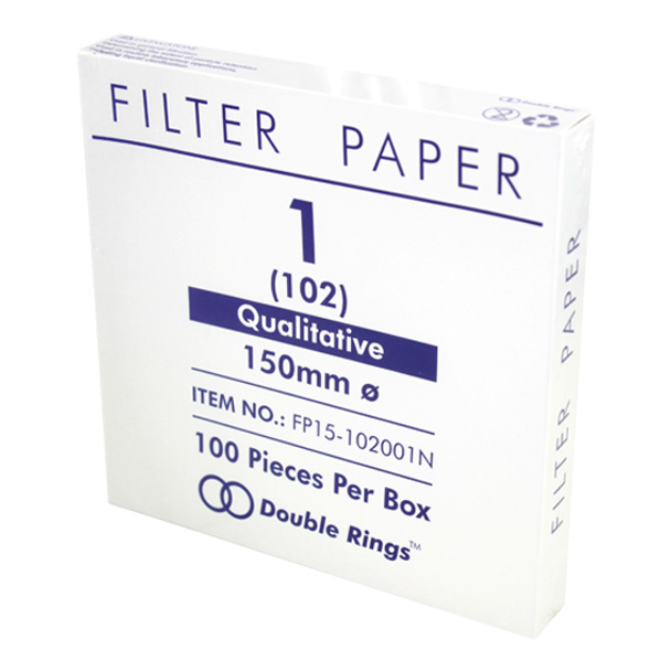 Filter Paper, Qualitative, No.1 Medium Speed, Dia, 8~10um Pore Size, Biodegradable, Box of 100 - All Sizes