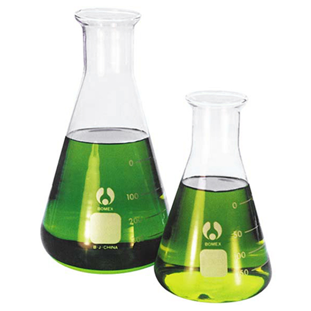 Lincon Erlenmeyer Conical Flask, Narrow Neck, Borosilicate Glass, Graduated, 2 per Box - All Sizes