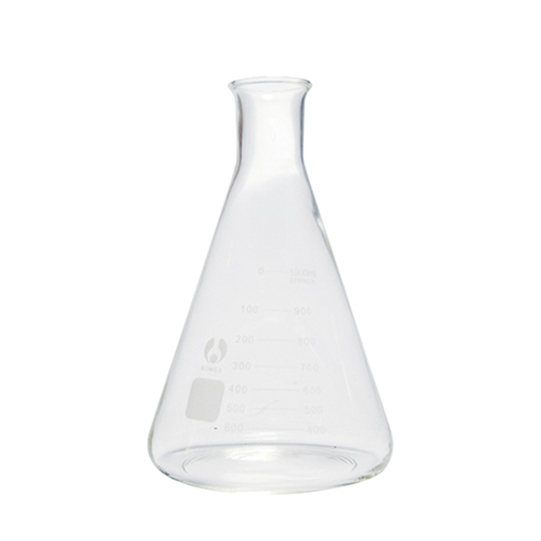 Lincon Erlenmeyer Conical Flask, Narrow Neck, Borosilicate Glass, Graduated, 2 per Box - All Sizes