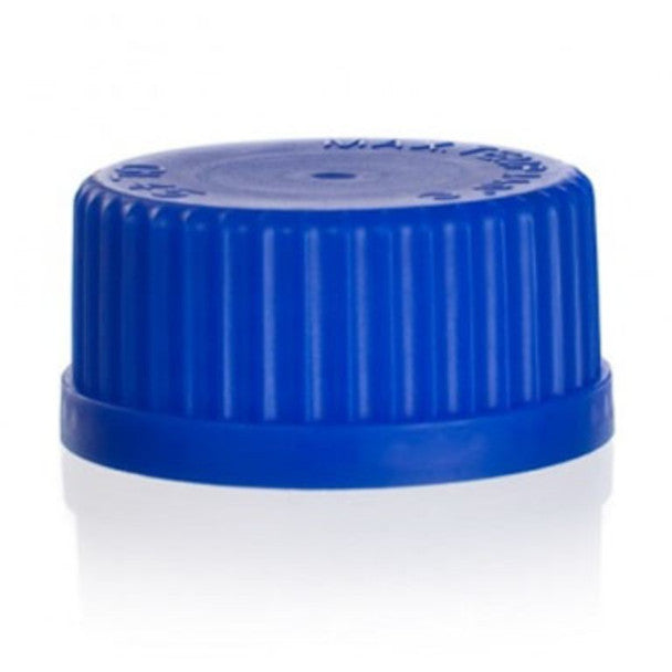 Cap Screw for Reagent Bottle, Blue, Max Temp 140c, PK10 - All Sizes