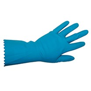 Lincon Silverlined Natural Rubber Gloves, with Silver Lining, Biodegradable, Medium weight, Blue, Unscented, HACCP Grade, 1 Pair - All Sizes