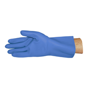 Lincon Silverlined Natural Rubber Gloves, with Silver Lining, Biodegradable, Medium weight, Blue, Unscented, HACCP Grade, 1 Pair - All Sizes