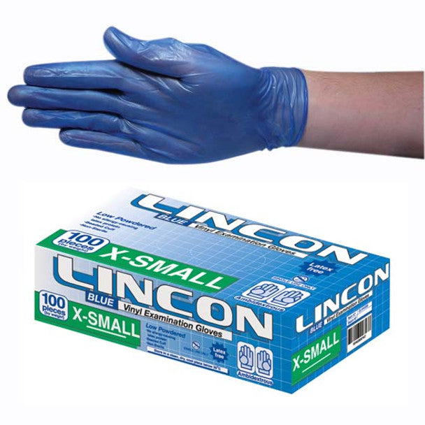 Lincon Vinyl Gloves, Recyclable, Low Powder, HACCP Grade - All Sizes