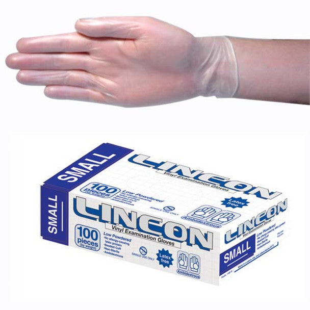 Lincon Vinyl Gloves, Recyclable, Low Powder, HACCP Grade - All Sizes