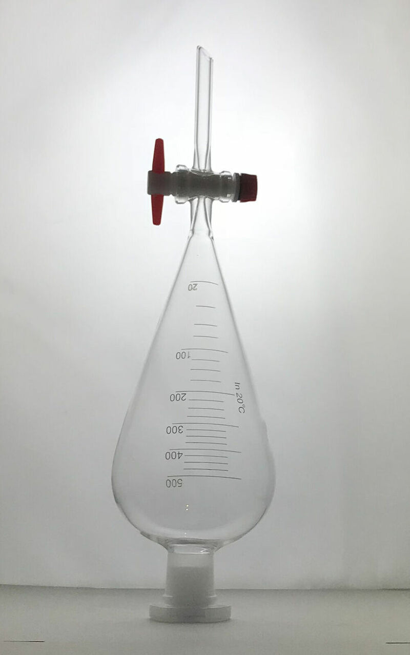 Separating Funnel Squibb PTFE (Teflon) Stopcock Graduated with 19/26 socket Borosilicate Glass- 7 Sizes