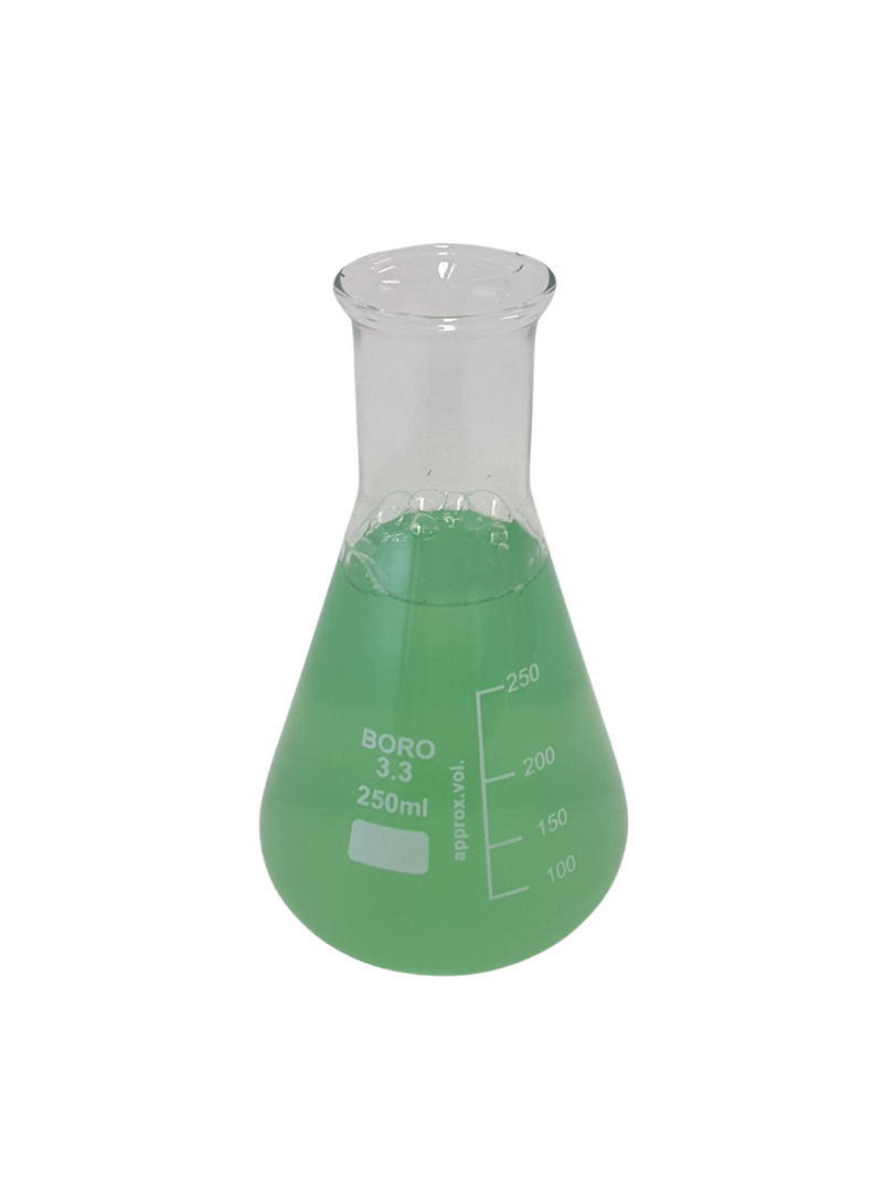 Erlenmeyer Narrow Neck Conical Flask Borosilicate Glass - 9 Sizes