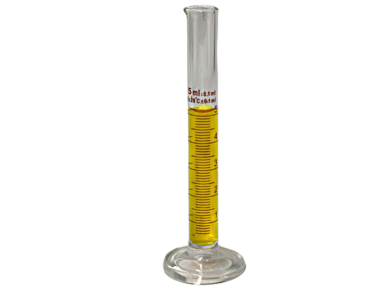 Glass Measuring Cylinders, Round Base, Graduated Tall form with spout - sizes: 50ml - 500ml