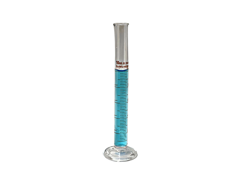 Glass Measuring Cylinders, Round Base, Graduated Tall form with spout - sizes: 50ml - 500ml