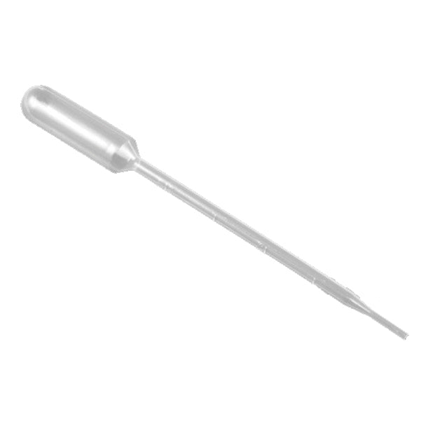 Recyclable Plastic Transfer Pipette, Graduated 1ml, with 3.5ml Bulb Draw, 500 Per Box - All Types