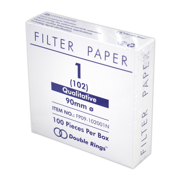 Filter Paper, Qualitative, No.1 Medium Speed, Dia, 8~10um Pore Size, Biodegradable, Box of 100 - All Sizes