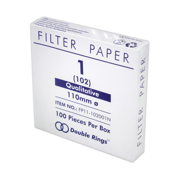 Filter Paper, Qualitative, No.1 Medium Speed, Dia, 8~10um Pore Size, Biodegradable, Box of 100 - All Sizes