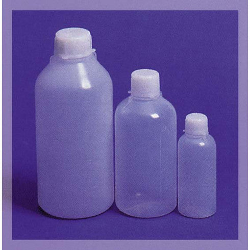 Aptaca Cylindrical Bottle, Recyclable PE, Polyethylene, Narrow Neck, with Inner Cap, Graduated, Each - All Sizes