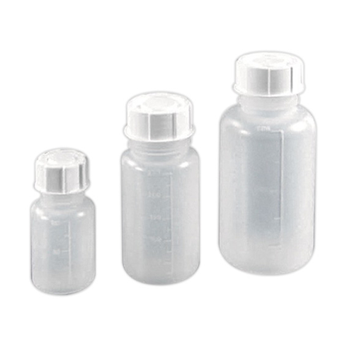 Cylindrical Bottle Wide Neck with Screw Cap, Recyclable Poly