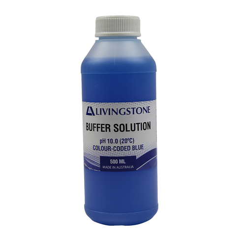 Buffer Solution, pH 10.0, (20degC), Colour-coded, Blue, 500m