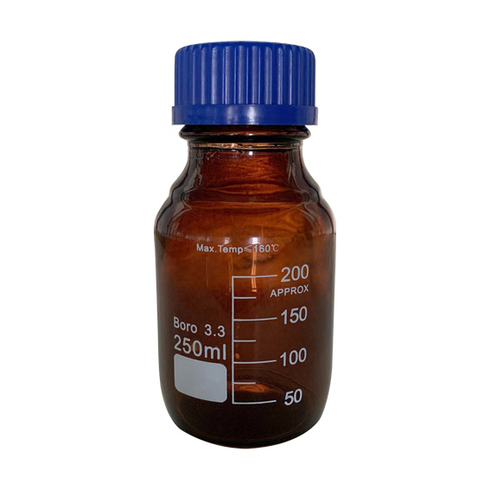 Lincon Lab Reagent Bottle, 250ml, 70mm Diameter x 143mm Heig