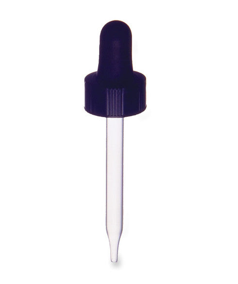 Bottle Droppers, Narrow Neck, Glass 75mm, pkt of 50 pcs