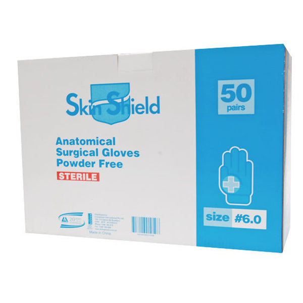 Skin Shield Biodegradable Latex Surgical Gloves, Sterile - All Sizes