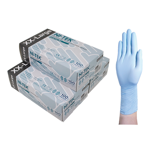 Ni-Tek Nitrile Premium Gloves, AS/NZ, Powder Free, Double Ex