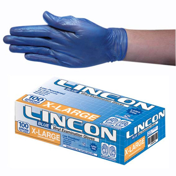 Lincon Vinyl Gloves, Recyclable, Low Powder, HACCP Grade - All Sizes