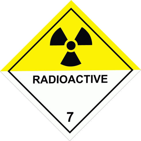 Safety Stickers, Class 7, Radioactive, 250 pc/Roll