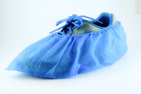 Plastic Shoe Covers Overshoes Waterproof CPE Shoe Cover Blue