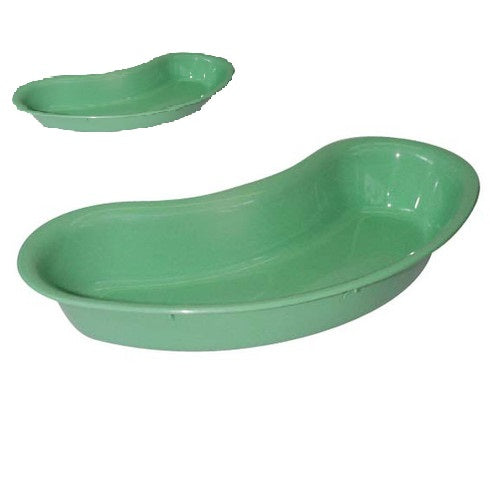 Kidney Dishes Tray, Polypropylene, Green, Autoclavable, Recyclable Plastic, Each - All Sizes