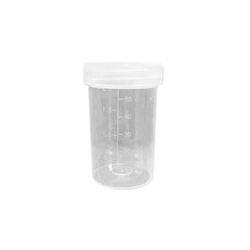 Specimen Sample Container, Urine Jar, 70ml, with Natural Scr